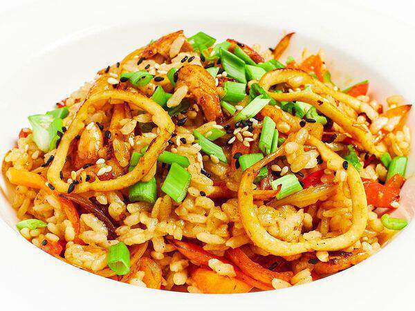 Унга - Рис с морепродуктами