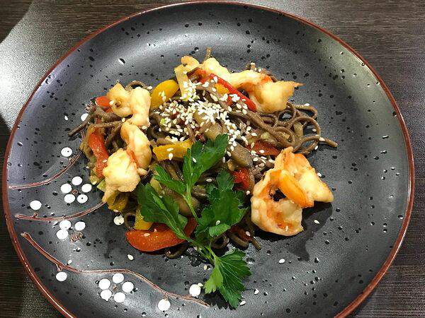 Панда - Лапша Гречневая с креветкой