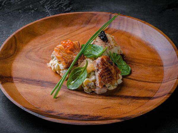 Fish Point - Оливье с филе рыб горячего копчения