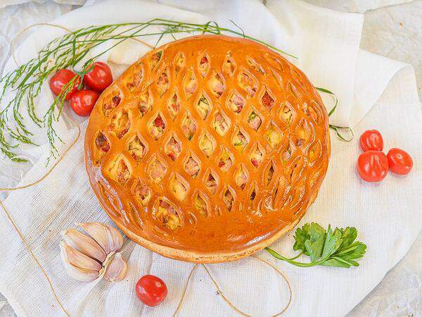 Пекарня Буханка - Пирог-пицца с ветчиной и сыром