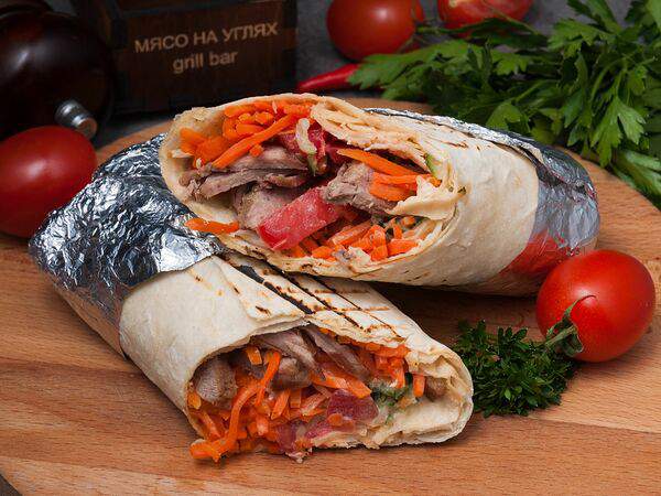 Мясо на углях - Шаурма с бараниной