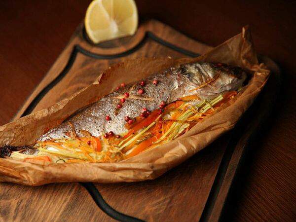 BBQ Cafe - Морской волк с овощами