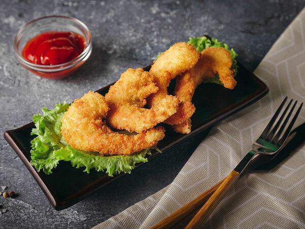 Зелёный ролл - Креветки в кляре