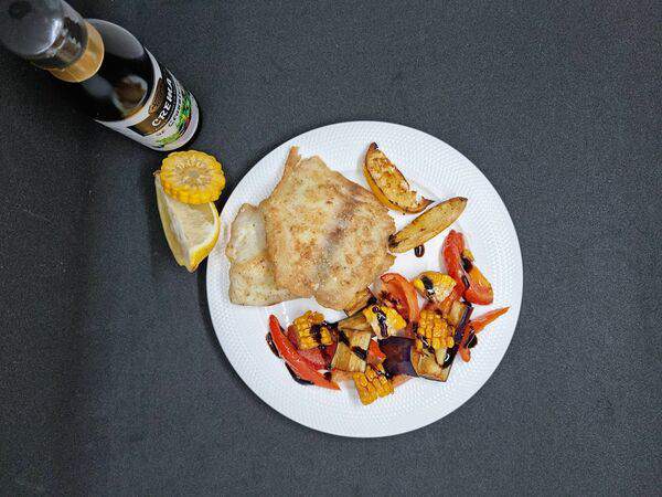 Lasertag - Филе окуня с овощами гриль