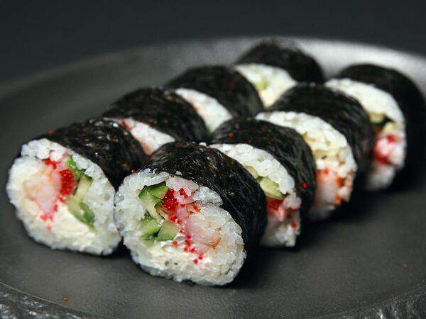 Рога лося - Чиз маки с тигровой креветкой