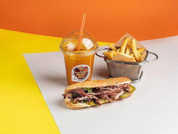 BRISKET BOYS - Комбо Сэндвич с рваным мясом