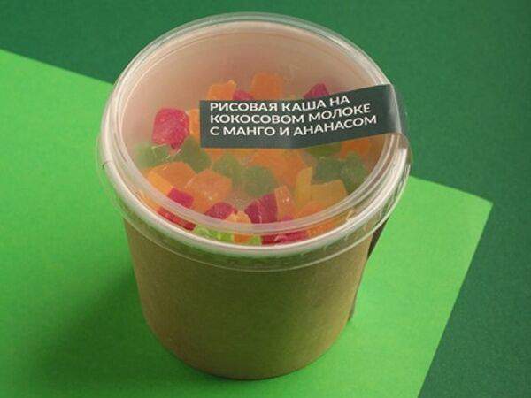 Даблби - Каша рисовая на кокосовом молоке с манго и ананасом