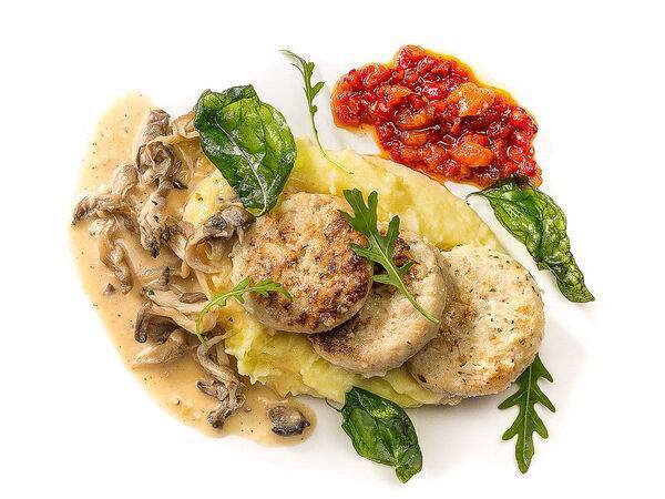 Перчини - Щучьи котлетки с картофельным пюре