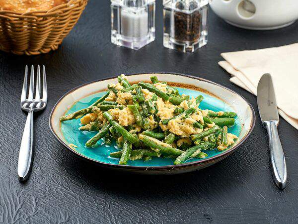 Салам - Фасоль стручковая, жаренная с яйцом