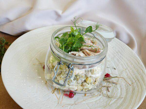 Сова - Русский салат с разварной индейкой