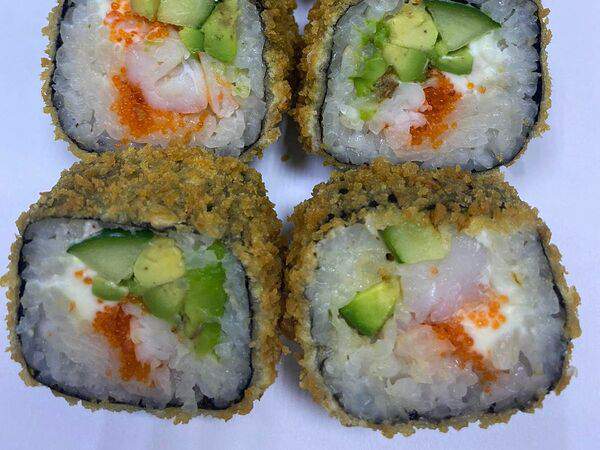 Время вкусных путешествий - Калифорния темпура ролл с лососем