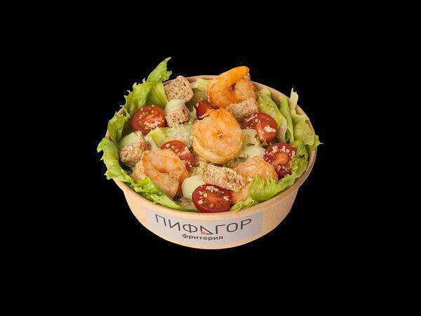 Пифагор - Салат Цезарь с креветками