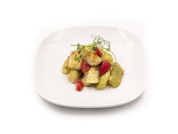 Ред-Буфет - Кабачки печеные с томатом и чесноком