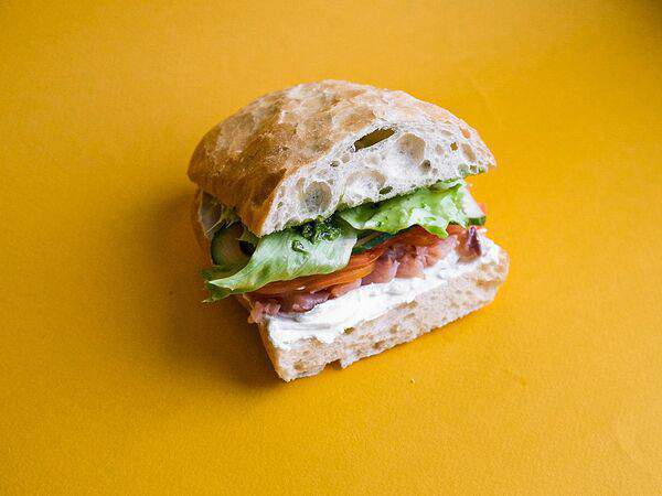 Кухня - Чиабатта с лососем холодного копчения