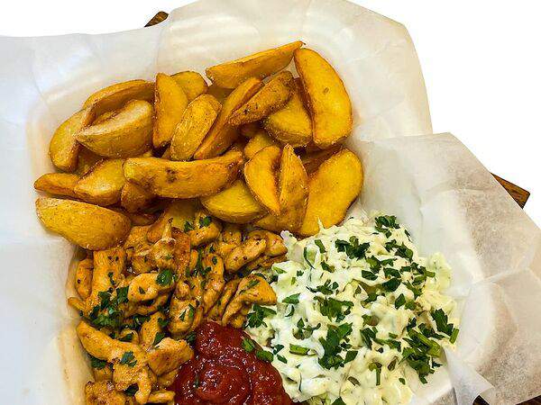 Две печи - Картофель фри с курицей