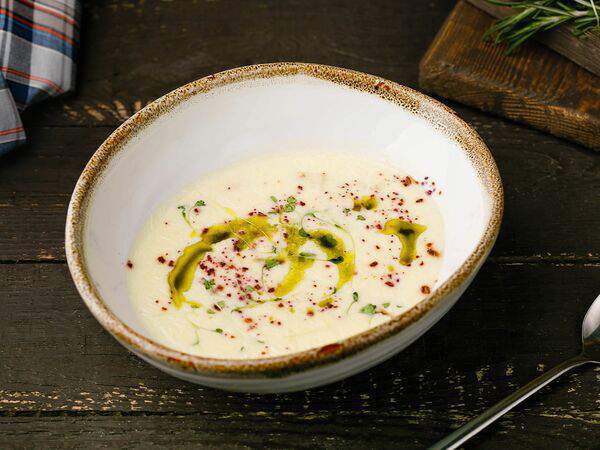 К папе на Pizza - Сырный крем-суп с цыпленком