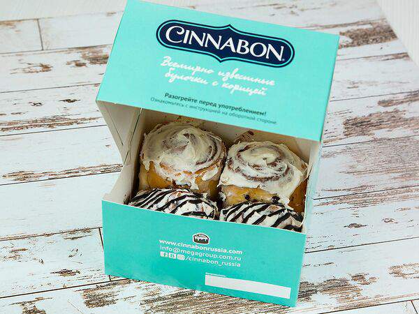 Синнабон - СиннаПак 4 мини-булочки ассорти