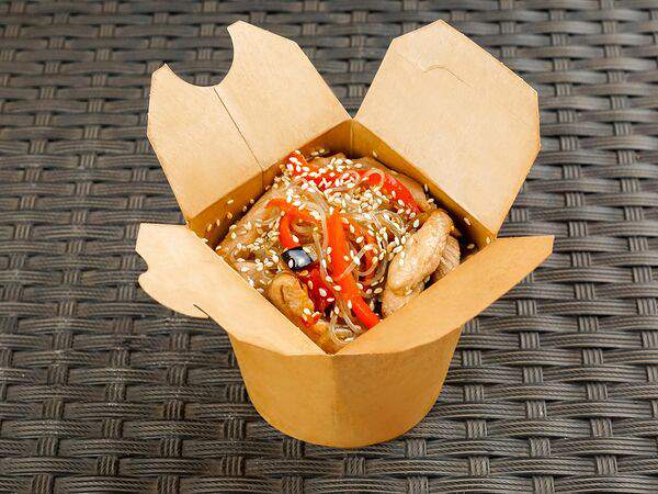 Гурмания - Фунчоза со свининой с соусом кимчи