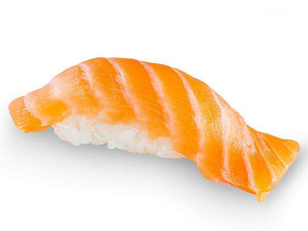 Белый рис - Суши с лососем