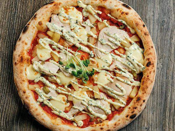 Кисельkitchen - Пицца чикен ранч с халапеньо