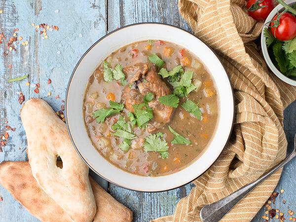 Пряности & Радости - Суп из чечевицы с копчеными бараньими ребрами