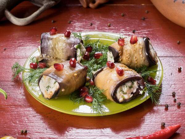 СУЛИКО - Рулетики из баклажана с сыром