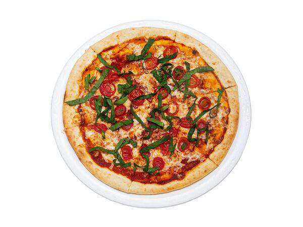 АндерСон - Пицца Маргарита со свежей моцареллой, помидорами черри, шпинатом и базиликом d=28 см