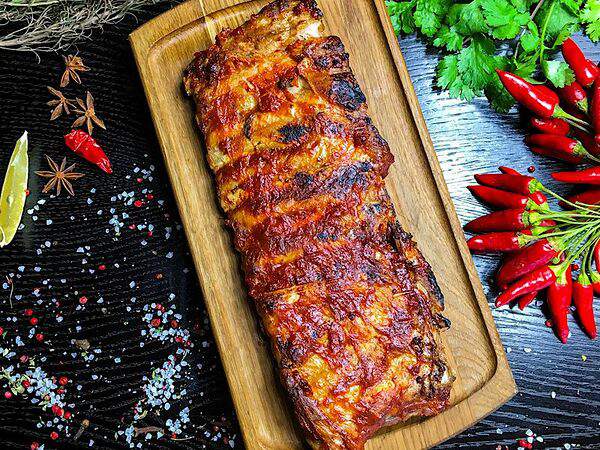 Брашна - Свиные ребра BBQ острые