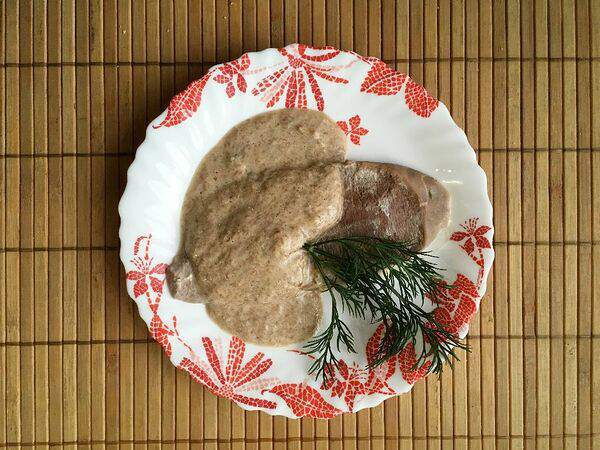 Кафе Мария - Язык в грибном соусе