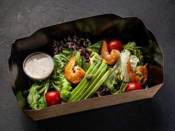 Best Food Sochi - Салат с креветками и авокадо