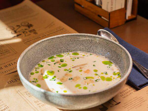 Месье оливье - Финский рыбный суп с грибами и сливочным сыром