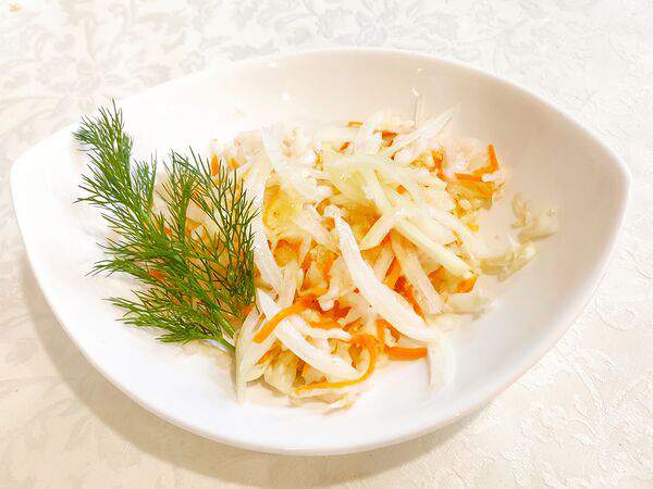 Брусника - Капуста квашеная с ароматным маслом