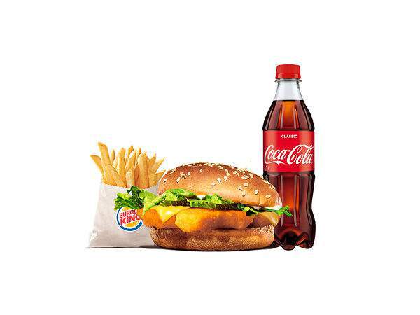 Burger King - Наггетс бургер с сыром комбо