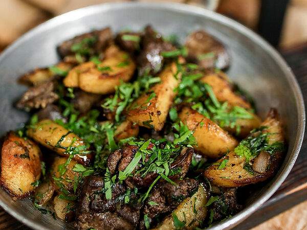 Сыроварня - Куриная печень с картофелем