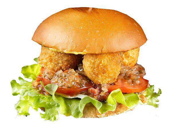 Black Star Burger - ВЕГА-бургер с сырными шариками
