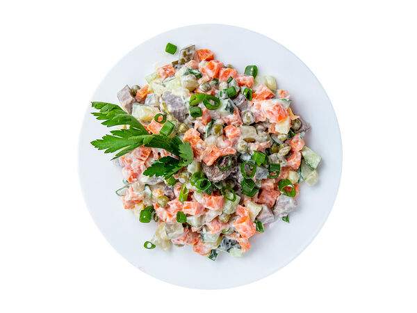 Мандарин - Оливье домашний с ростбифом