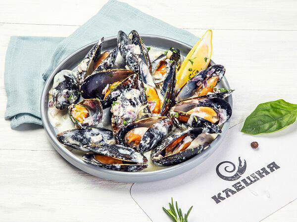 Клешня - Мидии в сливочном соусе