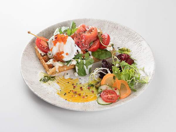 Zavtraki 24 - Овощная вафля с форелью