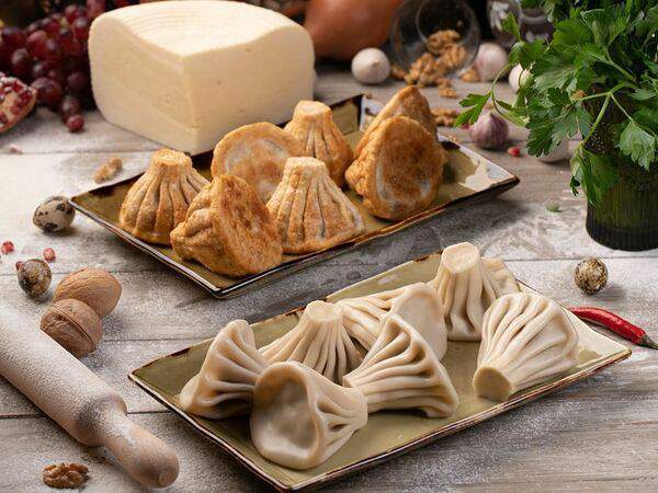 Грузинское кафе Ван Гоги - Хинкали с треской и шпинатом