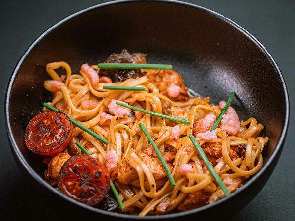 Noodle police - Удон с цыпленком в кокосовых сливках