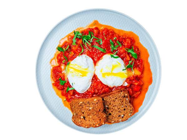 Мандарин - Шакшука с яйцом-пашот