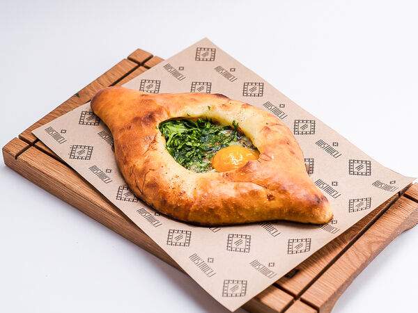 Руставели - Хачапури по-аджарски со шпинатом