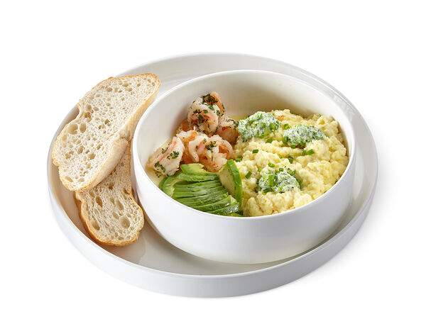 Mama Donna - Скрэмбл с авокадо и креветками