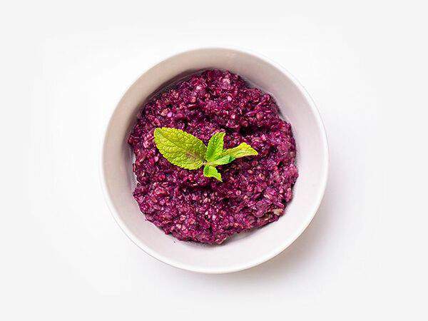 Om nom nom - Овсяная каша с черничным вареньем