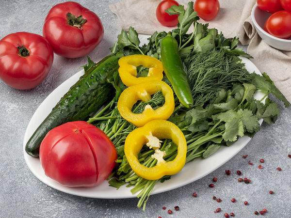 Хинкальная Лазика - Сезонные овощи с ароматной зеленью