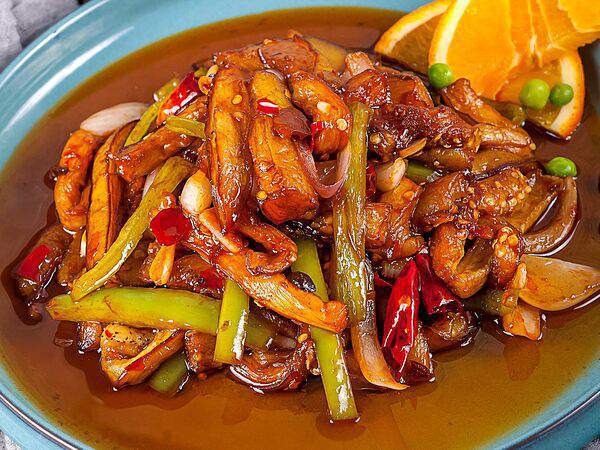 Сhino - Жареные баклажаны в кисло-сладком соусе