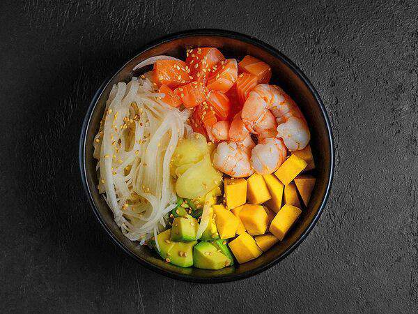 Быстрый японец - Поке с креветкой и лососем