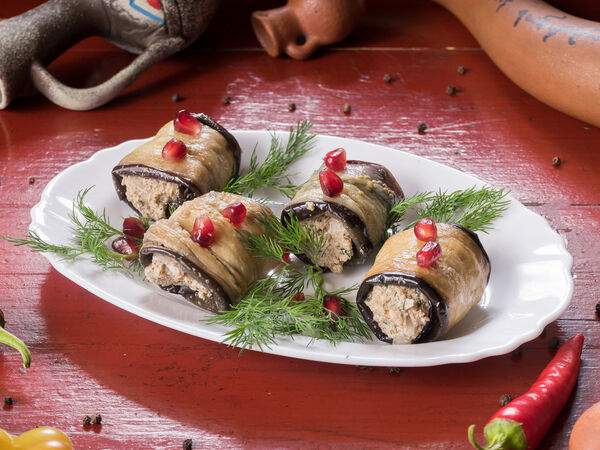 СУЛИКО - Рулетики из баклажана с грецким орехом