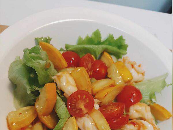 Бутик вкусной еды - Цукини с креветками