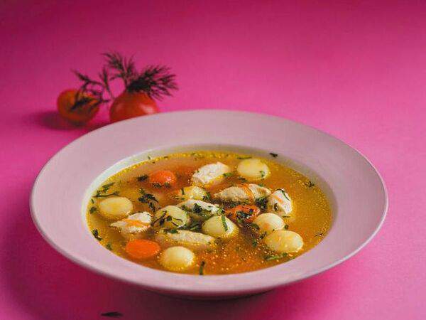 Баклажан Горьковская - Суп с кнелями из индейки